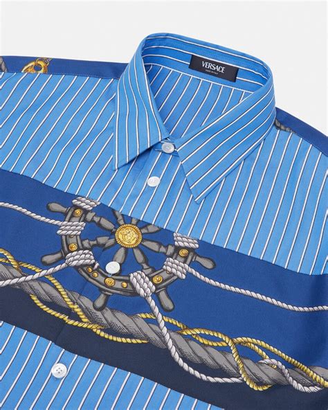 versace alphabet shirt|versace nautical shirt.